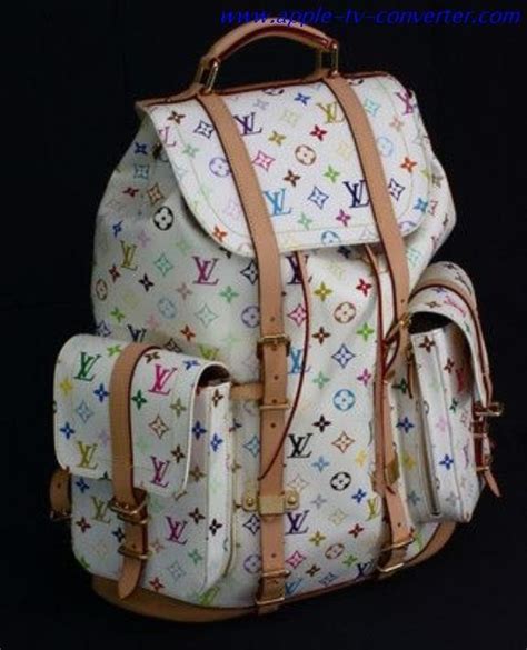 louis vuitton white multicolor backpack|authentic louis vuitton backpack.